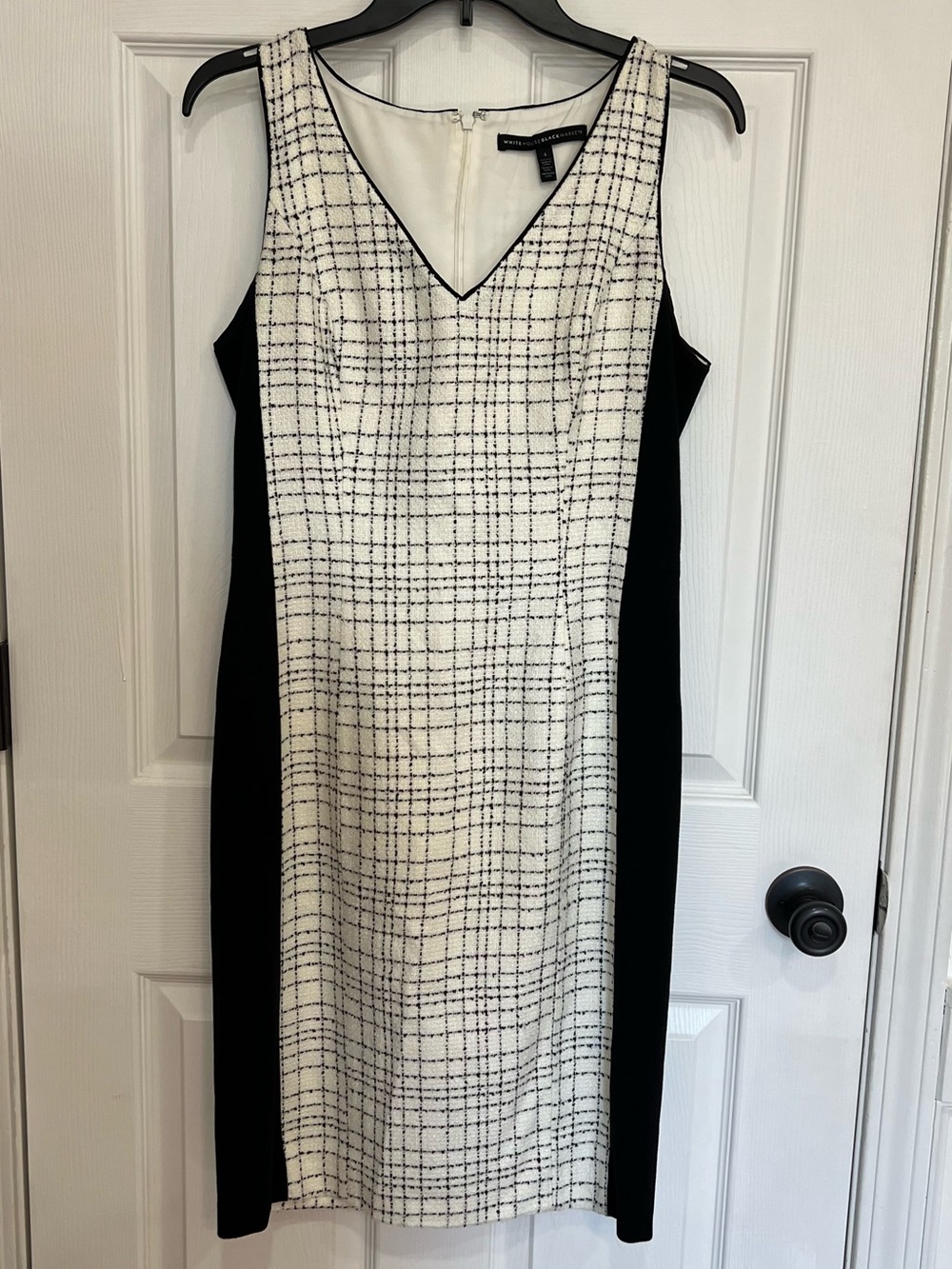 Black & White Tweed Sheath Dress